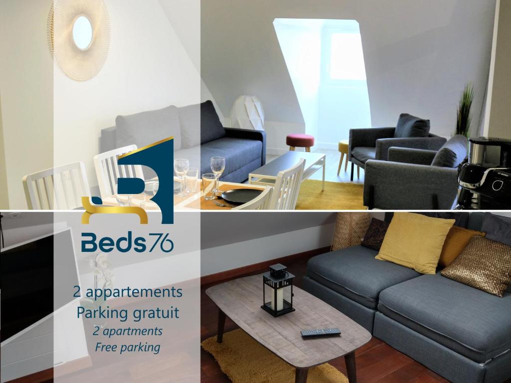 Appartements Appartements Up & Down by Beds76 22 Rue Georges d'Amboise 76000 Rouen