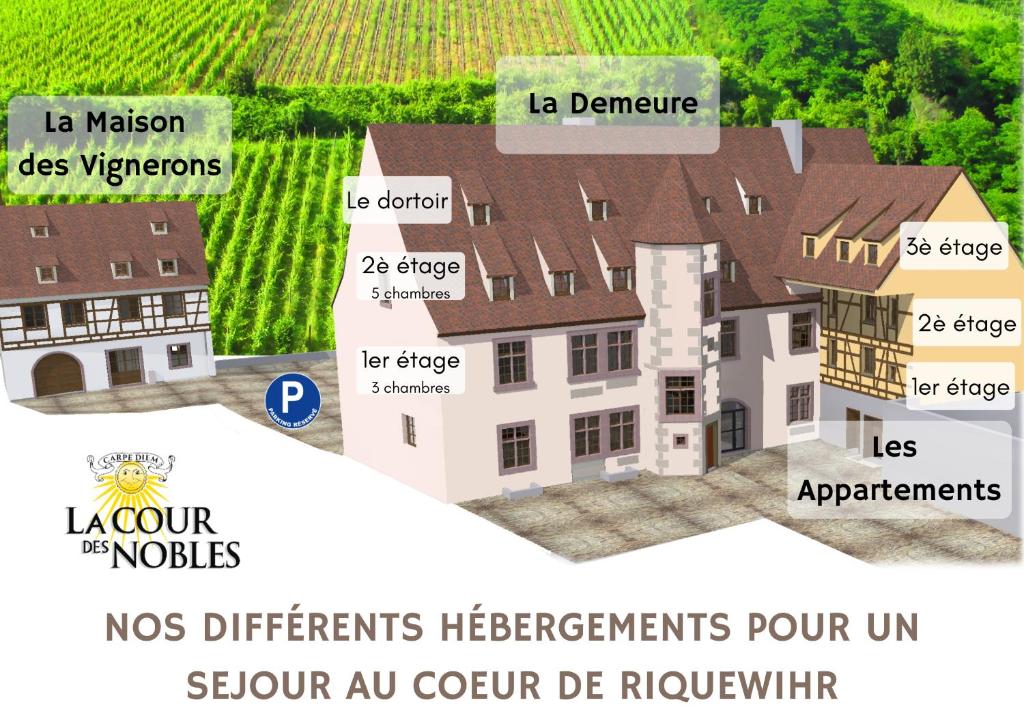 Domaine La Cour Des Nobles - Demeure, Maison et Appartements au coeur de Riquewihr 38 rue du Général de Gaulle, 68340 Riquewihr