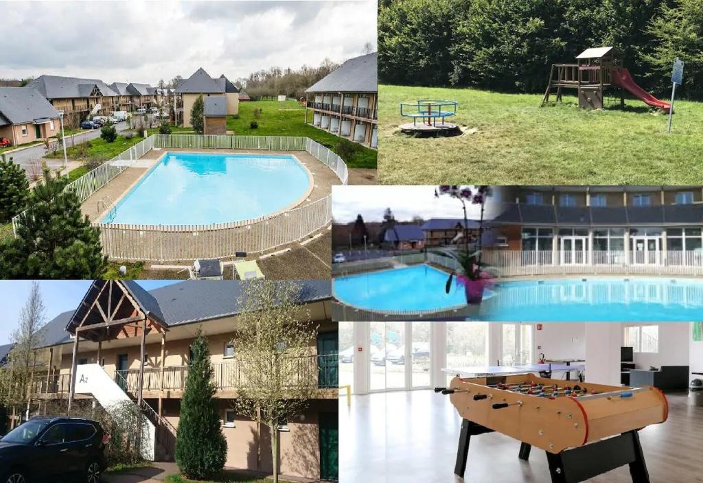 Appartements Entre le Pont 9 et l'Eveque , Les Hauts de Honfleur, Piscine, WIFI et Parking gratuits Résidence Adonis rue Le Jumel 14600 Équemauville