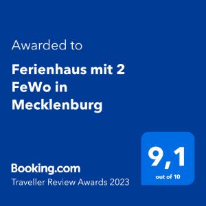 Ferienhaus mit 2 FeWo in Mecklenburg