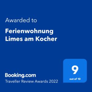 Appartements Ferienwohnung Limes am Kocher Brandwasen 2 73460 Hüttlingen Bade-Wurtemberg