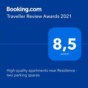High-quality apartments near Residence - parking space