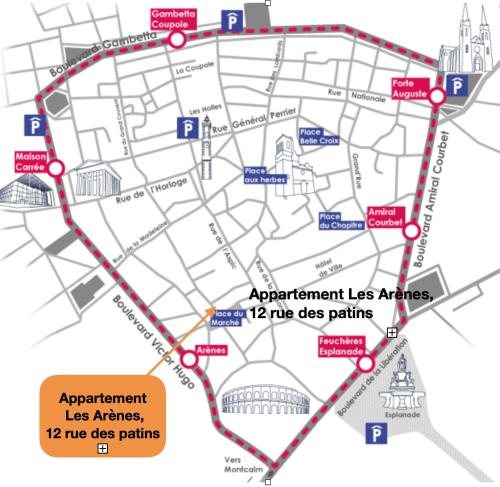 Les Arènes, 1 à 6 personnes en centre ville