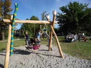 Ostsee-Bauernhof-Hocke