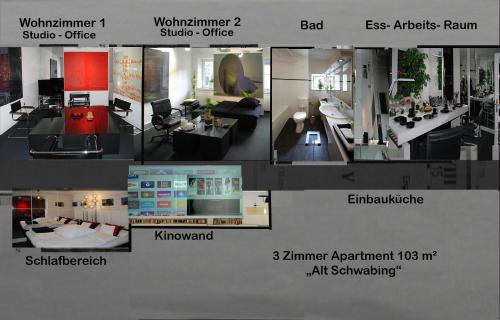 Appartement Artist Residence Schwabing 23 Elisabethstrasse 4. Etage / Klingelschild: Art Signum GmbH / Kaufmann Munich