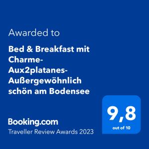 B&B / Chambre d'hôtes Bed & Breakfast mit Charme- Aux2platanes- Außergewöhnlich schön am Bodensee Heiligenbergerstr. 110 88682 Salem Bade-Wurtemberg