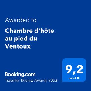 B&B / Chambre d'hôtes Chambre d'hôte au pied du Ventoux 234 Chemin des Margauds 84340 Malaucène Provence-Alpes-Côte d\'Azur