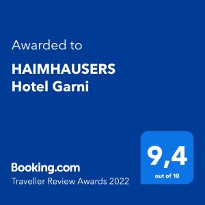 HAIMHAUSERS Hotel Garni