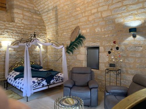 La voûtée 5 épis avec Bain Finlandais privé au Manoir Du Charme Gorges Du Tarn