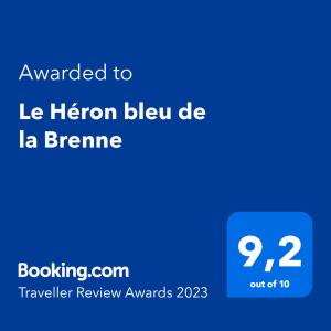 Le Héron bleu de la Brenne