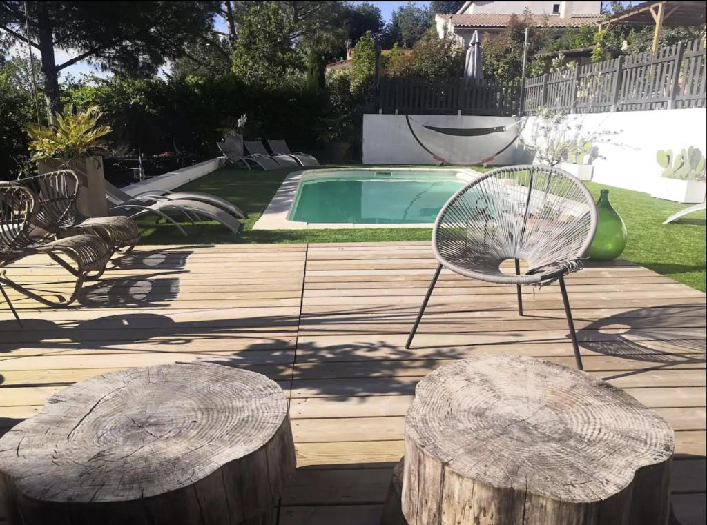Maison de vacances Bas de villa privée avec piscine proche de la mer 3249 Route des Serres, 06570 Saint-Paul-de-Vence