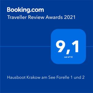 Hausboot Krakow am See Forelle 1 und 2 Perfekt auch für Radfahrer ab 1 Nacht