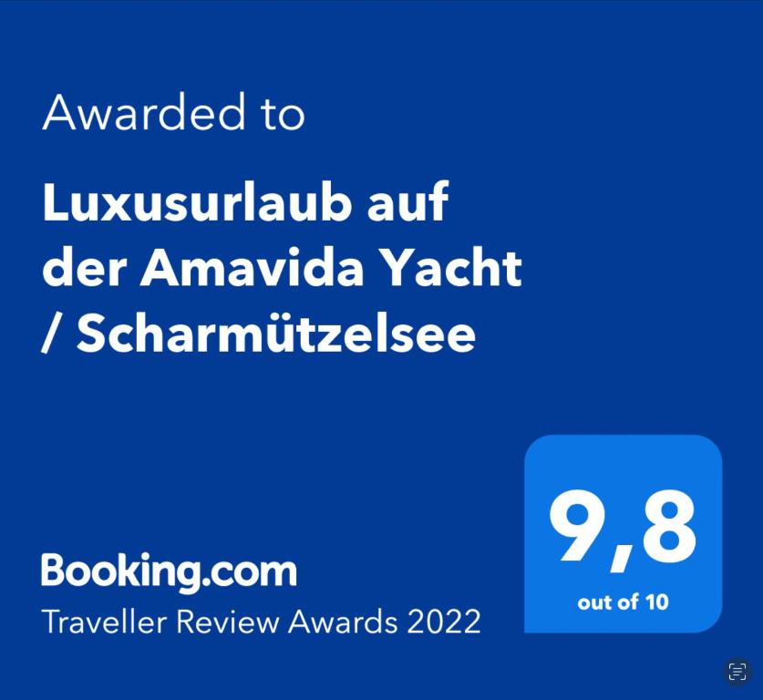 Luxusurlaub auf der Amavida Yacht / Scharmützelsee 47A Karl-Marx-Damm Steg im Cecilienpark, 15526 Bad Saarow