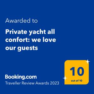 Private yacht all confort: we love our guests