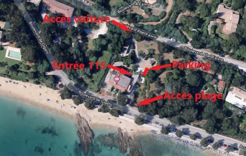 Beau 2 pièces avec vue mer en terrasse face plage de Gigaro La Croix-Valmer france
