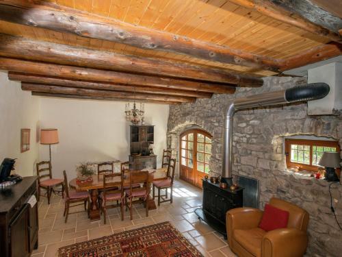 Beautiful stone farmhouse in mountain forest setting Saint-Bonnet-le-Froid france
