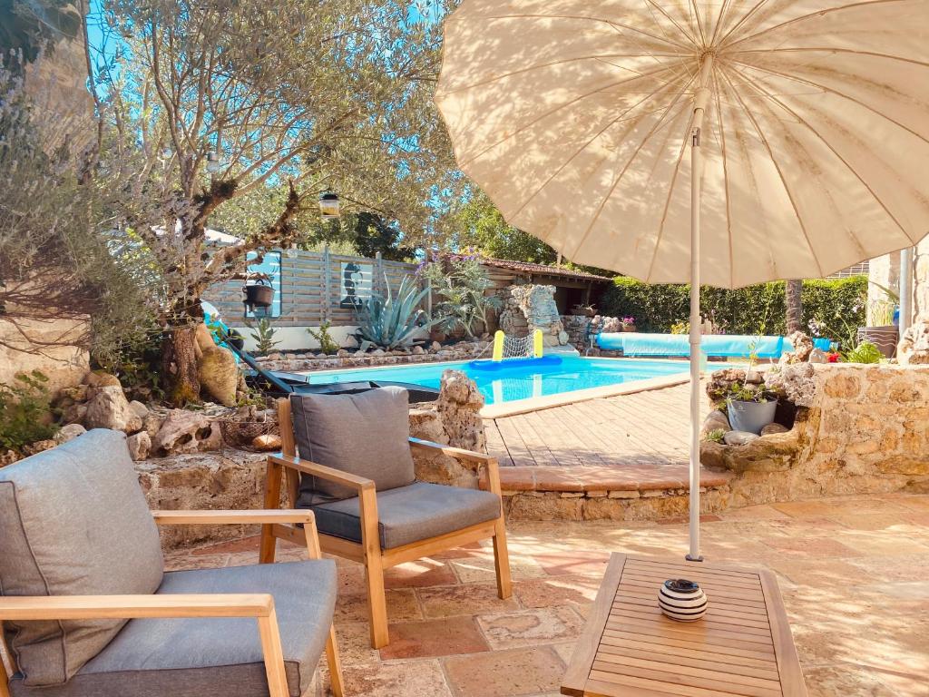 Séjour chez l'habitant Belle chambre avec piscine et jacuzzi Le Couderc, 46500 Alvignac