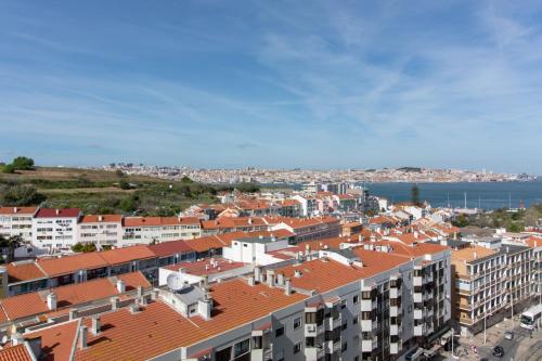 Cacilhas Amazing view of Lisbon close to beach Caparica Almada portugal