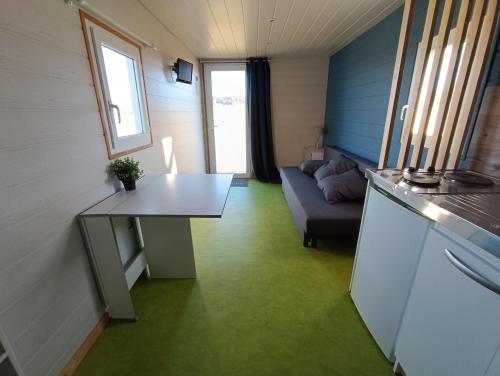 Camping de roulottes dans les volcans d'Auvergne