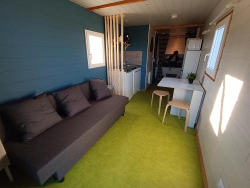 Camping de roulottes dans les volcans d'Auvergne