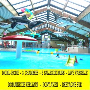 Camping DOMAINE DE KERLANN-MH-6 PERS-3 CH-2 SDB tout confort 4* Land Rosted 29930 Pont-Aven Bretagne