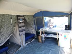Hébergements sur camping au bord de la mer