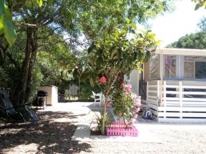MH, 3 Ch, 43m2, climatisé, avec terrasse fermée de 18m2, super équipé, parc aquatique, draps, linge de maison inclus