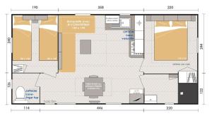 Mobil-Home 4 étoiles espace piscine
