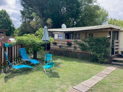 Mobil home climatisé camping la lande avec piscine Mimizan