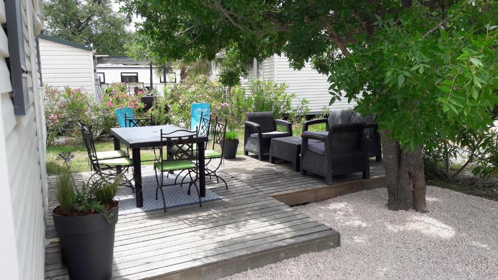 Camping Mobil home récent clim 3ch Camping3* piscine Chemin de Negue Bous 66700 Argelès-sur-Mer