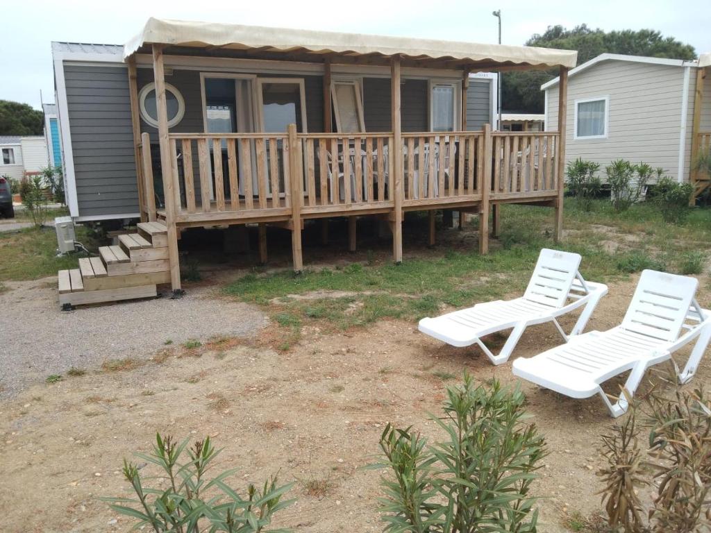 Camping Mobilhome tout confort en camping 4* à 40m de la plage Voie des Flamants Roses 66140 Canet-en-Roussillon