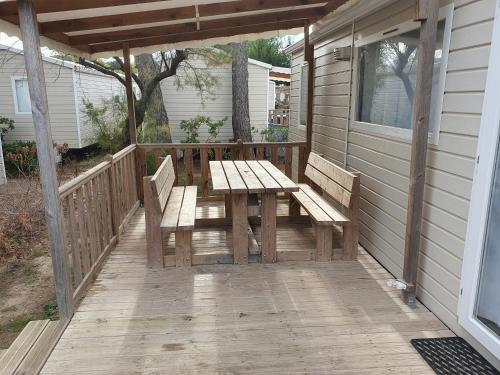 NARBONNE PLAGE – mobile-home climatisé 6 personnes 3 chambres