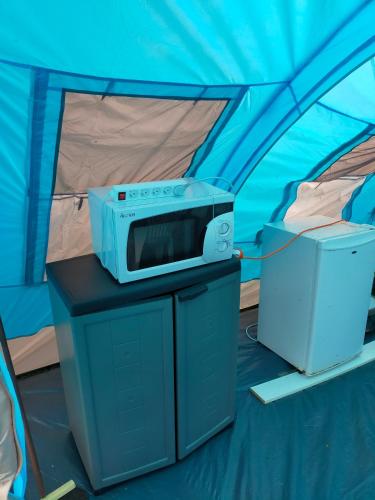 The blue tent