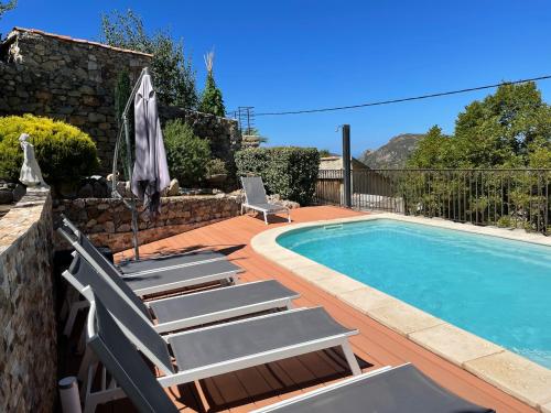 Casa Leca de caractère piscine chauffée privée classée 4 étoiles Feliceto france