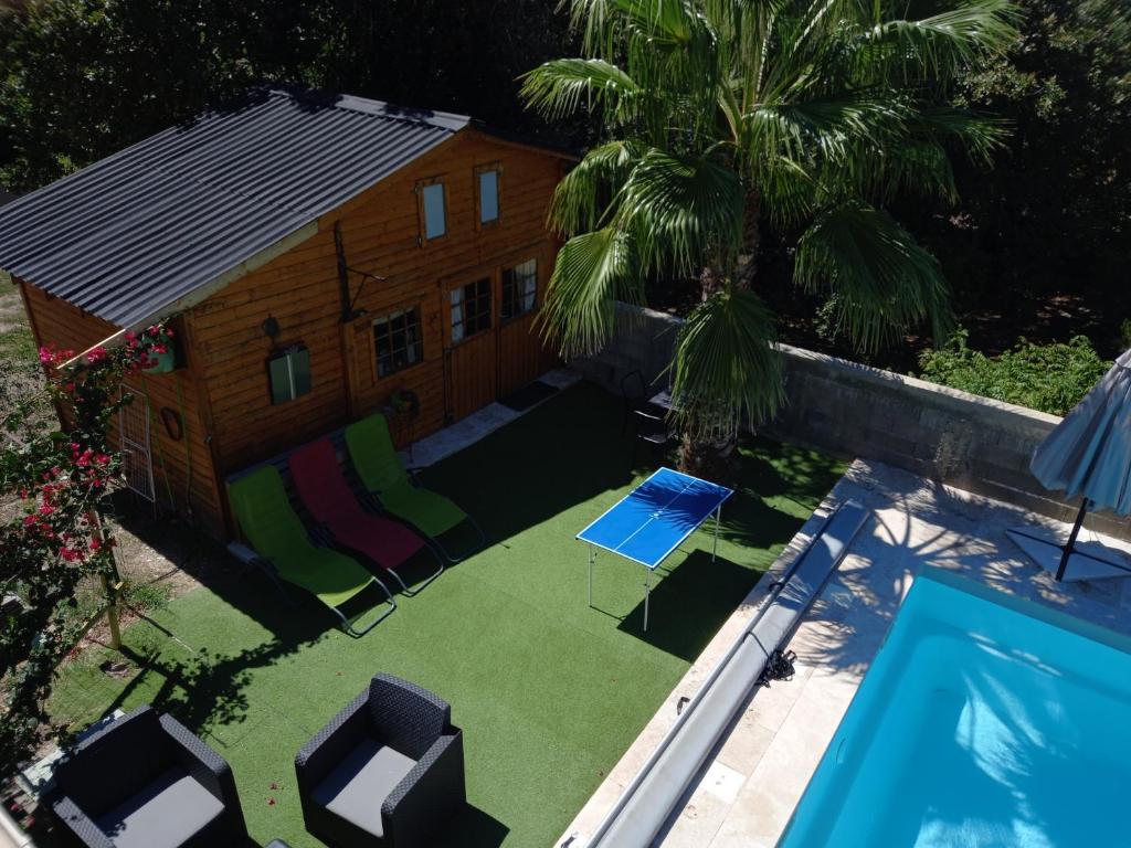 Casa di legnu ,charmant chalet avec piscine lieu dit  Calvello, 20253 Patrimonio