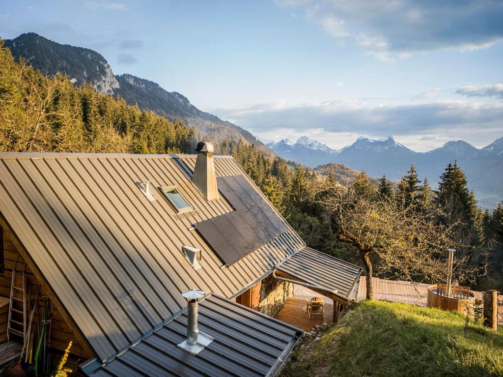 Chalet Cosy Chalet le banc du cerf vue montagne à 180° Route Forestière 74210 Rovagny