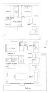 Demi Chalet duplex La Pierra Menta Les Saisies 6 pers 3 chambres