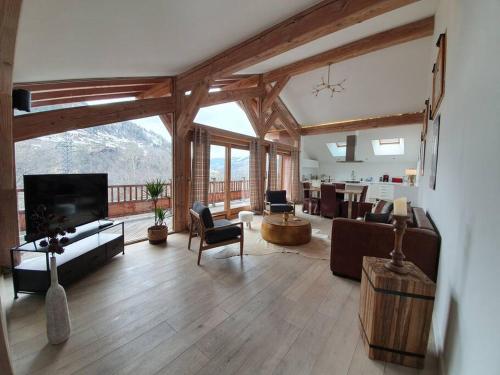 Chalet Chalet entier 110m2 avec vue et sauna à 10 min des pistes Lieu-dit Le Rassel Sainte-Foy-Tarentaise