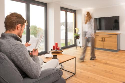 Appartement Chalet-Ferienwohnung Schlossblick, 51 qm, Wellness/Fitness/Sauna – Bergrödelhof 2 Bergstraße Feilitzsch