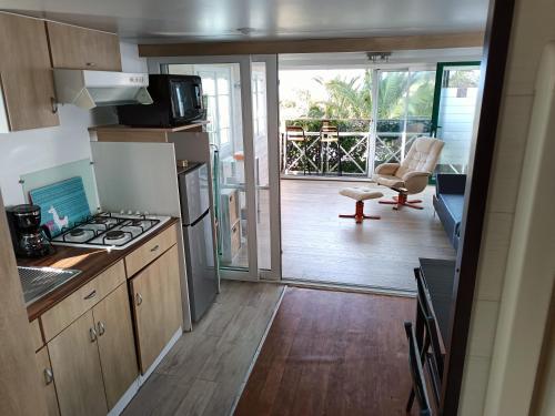 Mobil-home avec vue mer