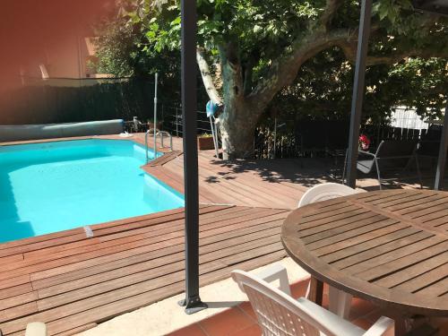 Chambre climatisée avec sdb privée dans une villa avec piscine ouverte d'avril à mi octobre Marseille france