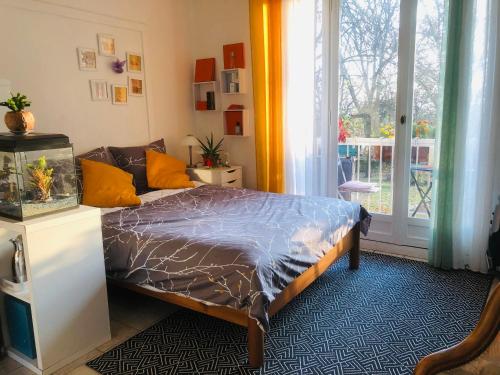 Séjour chez l'habitant Charmant Room CHEZ NOUS bus direct ORLY 22 Allée des Cèdres Ablon-sur-Seine
