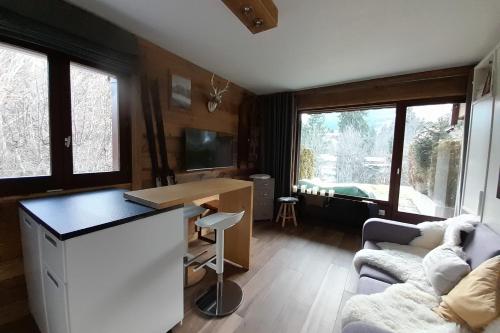 Charming studio on the slopes with terrace La Clusaz france