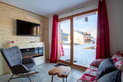 Appartement Cosy Cottage 1800 - pied des pistes - Piscine, Sauna, parking privée Résidence La Combe d'Or Les Orres