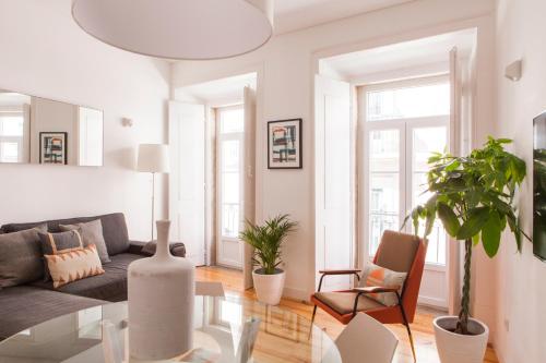 Appartement Cozy 1st Floor Flat Central Chiado District With Balconies and AC 19th Century building Rua da Atalaia Lisbonne