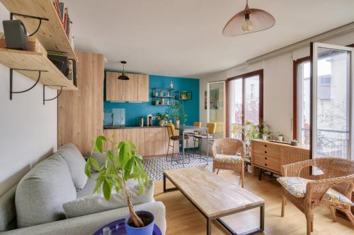 Cozy apartment for 4 in the Epinette neighborhood Paris france