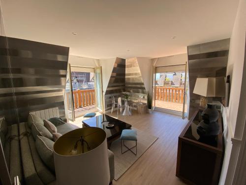 Duplex familial, terrasse, vue mer, triangle d'or Deauville france