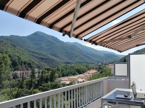 Exceptionnel F2 vue montagne Trois étoiles gites de France Amélie-les-Bains-Palalda france