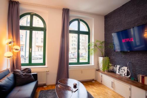 Appartement feelgoodflats DESIGN Apartment in city center, central station close with Netflix und workplace 14 Thomasiusstraße Leipzig