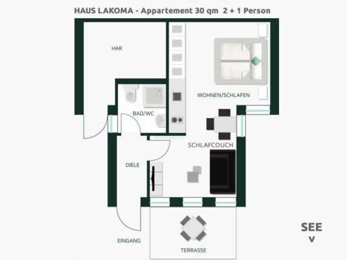 Appartements Ferienhaus LAKOMA Wohnhafen Scado 4 Geierswalde